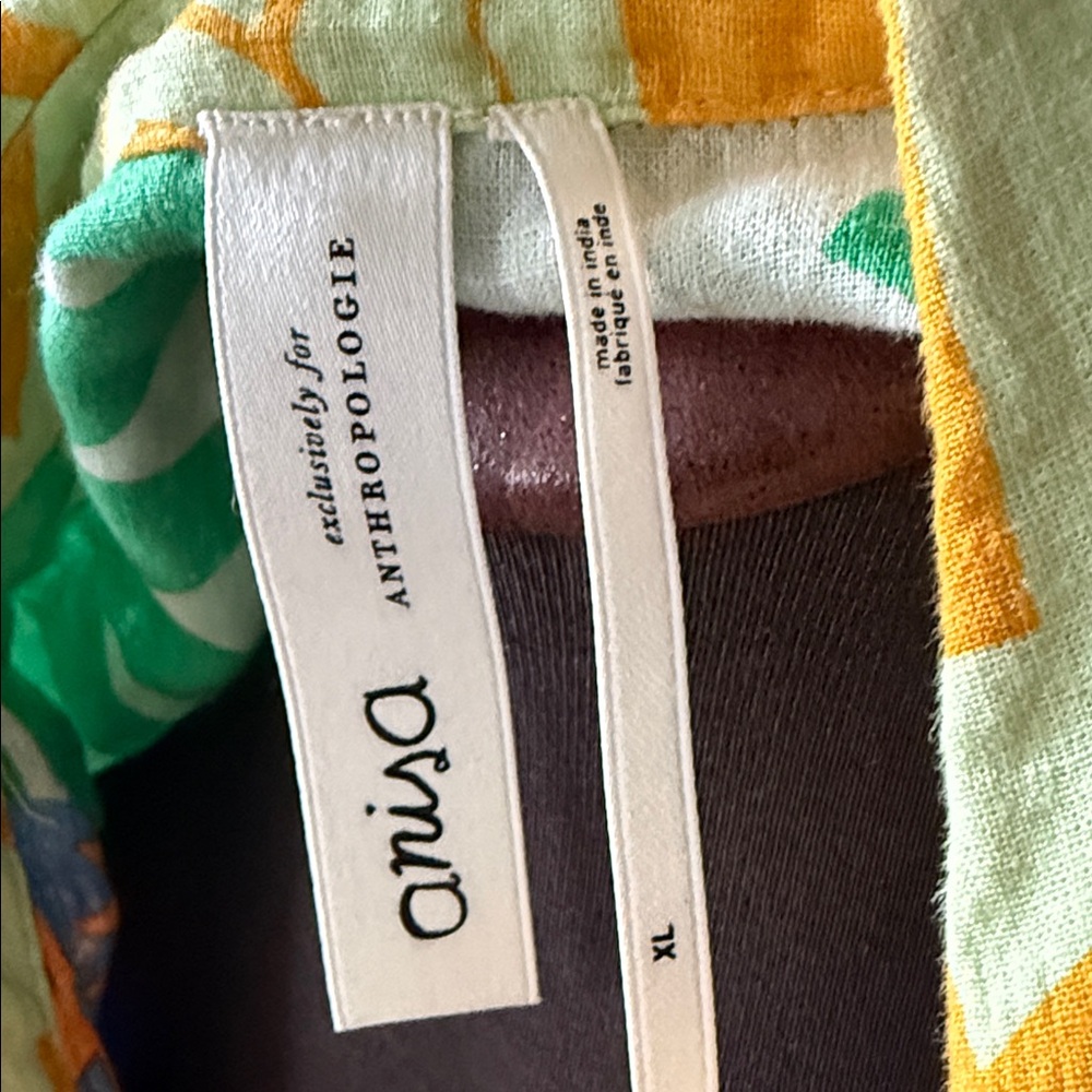 Anisa Exclusively by Anthropologie Colorful Graphic Button Down Shirt - Picture 5 of 11